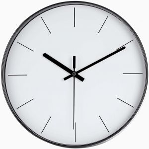 DIYZON 30cm Minimalisme Horloge Murale, Horloge Murale Silencieuse sans Tic-Tac, Horloge Murale Moderne à Piles avec Mouvement à Quartz de Qualité Facile à Lire, Décor pour Chambre, Cuisine, Bureau - Neuf