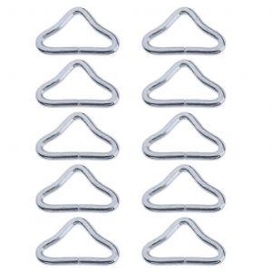 10 Pcs Anneaux Triangle En M&eacute;tal Boucle Anneaux En V Pour R&eacute;paration De Pi&egrave;ces De Trampoline - Neuf