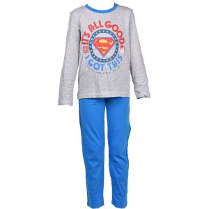 Pyjama Gar&ccedil;on Marvel Avengers Dc Comics Fantaisie En Coton Ultra Confort Superman Rh2183 Gris - Neuf
