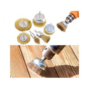 Ensemble de 12 brosses m&eacute;talliques pour perceuse &eacute;lectrique, embout hexagonal - Neuf