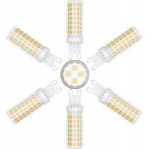 Kalanka-6 Pack Ampoule Led G9 9w &iquest;&iquest;Conomie D'&iquest;&iquest;Nergie &iquest;&iquest;Quivalent 70w Lampe Halog&iquest;&iquest;Ne G9 Led 360&iexcl;&Atilde; Angle De Faisceau Ac220-240v 900lm 4000k Pour Chambre Salon Cuisin,Non Dimmable - Neuf