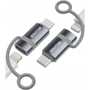 C33 [Certifié Apple MFi] Adaptateur Lightning vers USB C 60W pour Une Charge Rapide Compatible avec iPhone 15 Pro/15 Pro Max/15/15 Plus,MacBook,iPad-[2 Paquet,Gris] - Neuf