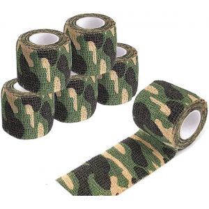 Ruban De Camouflage,Camo Wrap Tape,Scotch De Camouflage,Bandage De Camouflage,Le Ruban De Camouflage Autocollant Adapté Au Camping En Plein Air,Photographie,Chasse,5-Pack.[B1906] - Neuf