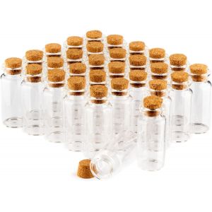 Kal-® 30x Pots À Épices 10 Ml Avec Bouchon, Ensemble De Mini Bouteilles En Verre, Ensemble De Verres Cadeaux, Stockage D'huiles, D'épices, D'herbes Ou De Thé (030 Pièces) - Neuf