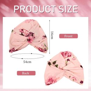 Tzf-Turban Femme Chimio Turban Femme Cancer Musulmanes Bonnet,Chapeau De Chimiothérapie Femme Bonnet Chimio Femme,Motif Floral Rose - Neuf