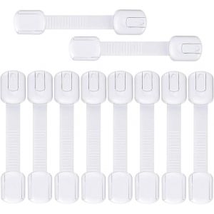 10 Pack Acsergery Gift Serrures D'armoire De S&eacute;curit&eacute; Pour Enfants, Protection R&eacute;glable Pour B&eacute;b&eacute; - Neuf