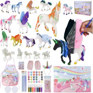 SANSH-Licorne Jouet Fille Kit de Peinture 18 Paquet Activites Manuelles pour Enfants avec Phosphorescence | Cadeau Fille Licorne, Loisir Creatif Enfant 3 4 5 6 7 8 9 10 Ans Anniversaire Noël - Neuf