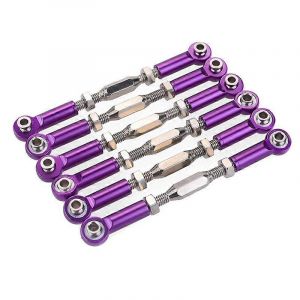 6Pcs 71-86mm Liaison de direction en aluminium pour RC 1/10 Redcat-Purple - Neuf