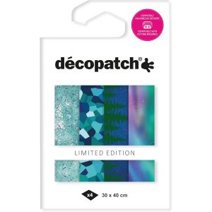 D&eacute;copatch TD873C Halloween Pochette 4 feuilles assorties de papier imprim&eacute; Effet Foil Dorure &agrave; Chaud Effet m&eacute;tallis&eacute; Customiser Moderniser DIY et Loisirs Cr&eacute;atifs 30x40 cm - Neuf