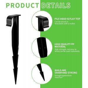 Lot de 60 piquets de Fixation/Maintien pour Tuyau d'arrosage Goutte &agrave; Goutte &Oslash; 16mm - ancrage/Support/Guide au Sol - Neuf