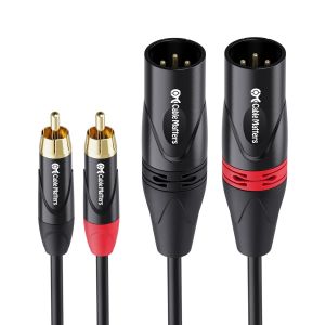 MEVRONISSHOP-C&acirc;ble d'interconnexion asym&eacute;trique double RCA vers XLR - 3 m - C&acirc;ble XLR vers RCA m&acirc;le - Neuf