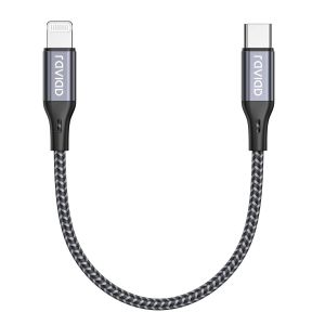Câble USB C vers Lightning Court 50CM [MFi Certifié] Cable iPhone USB C Charge Rapide Power Delivery Compatible avec iPhone 14 13 12 11 Pro Max Mini XR XS Max X 10 8 7 SE 2020,Pad-Gris - Neuf