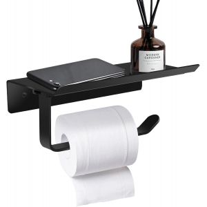 KALANKA-Porte-Papier Toilette Support MuralPorte Rouleau Papier ToiletteSupport Papier Toilette Mural Aluminium avec étagères Spacieusespour Toilettes et CuisinesSalle de BainRangement - Neuf