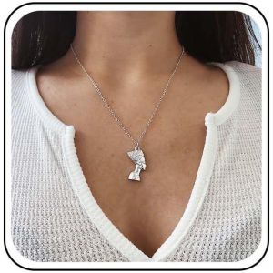Kal-Collier Nefertiti Reine &Eacute;gyptienne Boho Collier Cha&icirc;ne Pharaon Pharaon Collier Ras Du Cou Nefertiti Collier Pendentif T&ecirc;te Nefertiti Bijoux Pour Femmes - Neuf