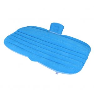 Matelas Gonflable En Pvc Pour Siege Arriere De Voiture, Matelas De Repos, De Voyage, De Camping, Avec Pompe A Air, Bleu - Neuf