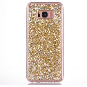 JGD-pour Galaxy S8 Coque [avec Film de Protection d'&eacute;cran], Luxe Bling Brillant &eacute;clat Paillettes Cristalr&eacute;sistant aux Chocs Shining TPU Coque de Protection Coque pour Samsung Galaxy S8 - Or - Neuf