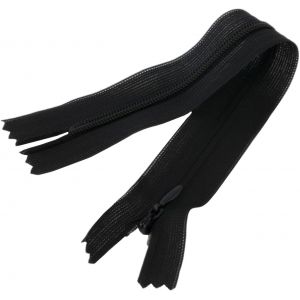 Lot de 10 fermetures éclair invisibles non détachables de 25 cm - Fermetures à bascule - Couleur noire - Maroquinerie, jeans, robes, fermetures éclair, couture, vêtements - Neuf