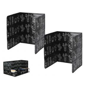 Lot De 2 Protections Anti-&Eacute;claboussures D'huile Noires Pour La Cuisine - Neuf