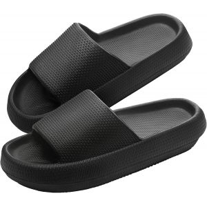 Kalanka-Claquettes Homme Femme, Tongs De Douche Confortables Et Douces Pantoufles Antidérapantes Sandales De Piscine Et Plage Claquette Sandales Rose Noir - Neuf