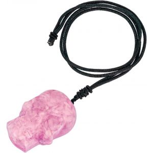 Trahoo-Collier Pendentif En Pierre De Crâne Reiki Pour Femmes Et Hommes, Amulette En Résine À Puces De Cristal Avec Cordon En Nylon Réglable - Neuf