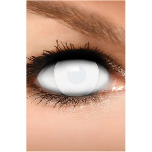 Lentilles De Contact Blanches &iquest; Effet Dead Zombie, Sans Correction, Journali&egrave;res, 1 Paire (2 Pcs), Vision R&eacute;duite &Agrave; 60% &iquest; Id&eacute;ales Pour Les Soir&eacute;es Et D&eacute;guisements - Neuf