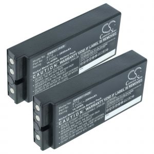 vhbw 2x Batterie compatible avec Ikusi TM64 02, TM63, 2303696 op&eacute;rateur t&eacute;l&eacute;commande industrielle (2000mAh, 7,2V, NiMH) - Neuf