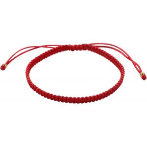 Bracelet Porte-Bonheur - Bracelet Corde Dames Hommes, Adolescents - Fait &Agrave; La Main Avec Amour - Amulette, Protection Mauvais ?il, Bonne Chance - Rouge - Neuf