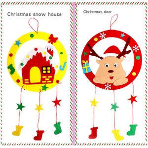 1 Ensemble De Kit D'artisanat Facile &Agrave; Utiliser Fait &Agrave; La Main Int&eacute;r&ecirc;t Cultivation Enfants Tissu Artisanat Guirlande Pour Education_Yellow - Neuf