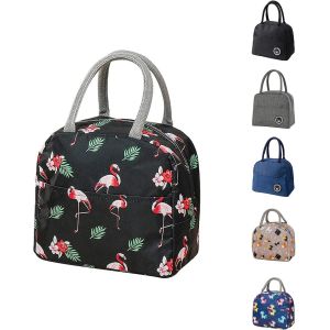 Sac à lunch isotherme (flamant rose), sac à lunch isotherme et imperméable, sac à lunch isotherme, sac de pique-nique, sac de poche en toile imperméable et isolé pour femmes, hommes, école et bureau - Neuf