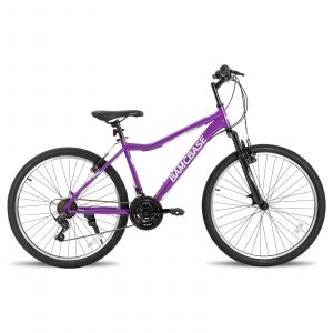 V&eacute;lo Vtt 26 Pouces 21 Vitesses Hiland Acier Hi-Ten Homme Femme Cadre Base Violet - Neuf
