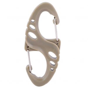 Porte-Cles Mousqueton En Forme De 8 Pour Camping, Escalade, Survie, Randonnee (Tan L) - Neuf