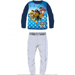 Pyjama Polaire Pat Patrouille Bleu Marine Et Gris (Taille 5 Ans,Couleur Bleu) - Neuf