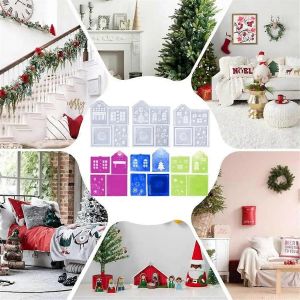 Forme De La Maison Moule En Silicone R&eacute;sine &Eacute;poxy Coul&eacute;e Led Bougeoir Moule Art Crafting Moules En Silicone Fo - Neuf