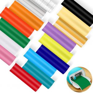 15 Smart Vinyl Permanent Pour Cricut Joy 12 X 5,5 Pouces Cricut Smart Vinyl Film De Traceur En Vinyle Film De Transfert Autocollant Pour Traceur,Pour Bricolage,Tasses,Bannières,Panneaux,Décoration - Neuf