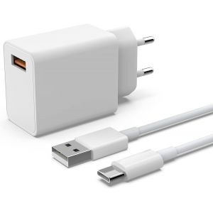 KALANKA-Chargeur Type C Charge Rapide pour Samsung Galaxy A14 A23 A13 A12, A32, A33, A54, A53, A51, S10, S9,S8, A20e, A04S, Chargeur USB C Rapide Secteur avec 2M Type-C C&acirc;ble - Neuf
