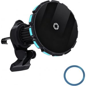 KALANKA-Chargeur Magsafe Voiture 15W, Magn&eacute;tique Support Telephone Voiture avec Chargeur Induction Voiture pour Grille d'a&eacute;ration/Tableau de Bord, Fast Wireless Charger Auto pour iPhone 16/15/14/13/1 - Neuf