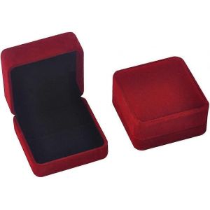 2pcs Velours Bijoux Bo&icirc;te De Rangement Bague Pendentif Double Bo&icirc;te Bague De Mariage Bague De Fian&ccedil;ailles Boucle D'oreille Bo&icirc;te &Agrave; Bijoux - Neuf