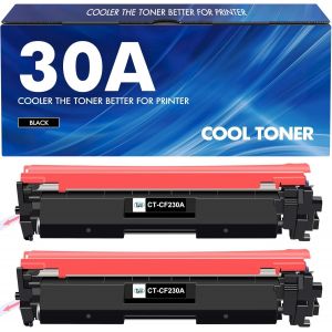 30A 2Er-Pack Cartouche Toner Compatible Pour Hp 30A Cf230A Toner 30X Cf230X Pour Imprimantes Laserjet Pro Mfp M227Fdw M203Dw M203Dn M203D M227Fdn M227Sdn M227D M227 M203 Noire - Neuf