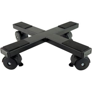 Porte Pot &Agrave; Roulettes,Chariot &Agrave; Plantes D'int&eacute;rieur Et D'ext&eacute;rieur En Acier Pour Pots Ronds Et Carr&eacute;s,Porte-Pots Avec Roues Charge 70 Kg Couleur Noire (30 X 30 X 6,5 Cm) - Neuf