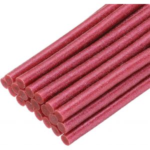 Bâtonnets de Colle Thermofusible,100mm de Long x 7mm de Diamètre pour Pistolet à Colle,Parfaits pour les Projets d'Artisanat DIY et le Scellage,Paillettes Rose,20Pcs - Neuf