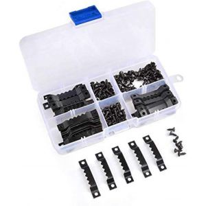Chenquansarl-Lot De 100 Crochets De Fixation Pour Cadre En Bois Avec 200 Vis - Crochets Pour Cadre Photo - Noir Noir - Neuf