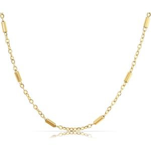 Kal-Colliers Minimalistes Pour Femme - Collier Discret En Acier Inoxydable Avec Fermoir Mousqueton Solide - Collier Ras Du Cou Pour Femme Et Fille - Cha&icirc;ne &Agrave; Maillons En Filigrane - Cadeau - Neuf