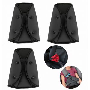 (Noir) 3pcs Enfant Ceinture De S&eacute;curit&eacute; Titulaire De La S&eacute;curit&eacute; De La Voiture De Couverture De Si&egrave;ge B&eacute;b&eacute; De La Sangle D'&eacute;paule De La Couverture De La Ceinture De S&eacute;curit&eacute; R&eacute;glage Pour Les Enfants De Ceinture De S&eacute;curit&eacute; - Neuf