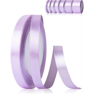Ruban De Satin Violet 10 Mm X 22 M - Ruban Cadeau De Mariage - Ruban De Satin En Polyester - Pour Travaux Manuels, Décoration De Ballons, Emballage Cadeau, Anniversaire, Bricolage - Neuf