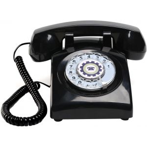 T&eacute;l&eacute;phone Rotatif R&eacute;tro Mis &Agrave; Jour, Ancien T&eacute;l&eacute;phone Vintage (Sonnerie Haute Ou &Eacute;teinte), T&eacute;l&eacute;phone &Agrave; Cadran Rotatif Vintage (Cordon Amovible), T&eacute;l&eacute;phone Antique Pour Ligne Fixe, Maison, H&ocirc;tel,&Eacute;cole - Neuf