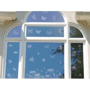 Lot de 3 autocollants transparents non adh&eacute;sifs pour fen&ecirc;tres en verre, pour la d&eacute;coration int&eacute;rieure - Neuf