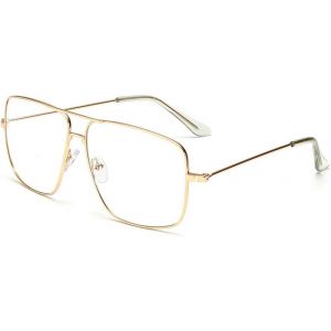 Lunettes Classiques En Métal À Verres Transparents Pour Homme Et Femme - Neuf