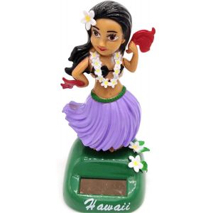 SANSH-Figurine Solaire Dansante, Danseuse Hawaienne Voiture Qui Bouge, Jouet Voiture Solaire Balançoire Poupée Hawaiian Fille Danse Jouet, Figurine Hawaïenne Voiture Décoration De Voiture Solaire - Neuf