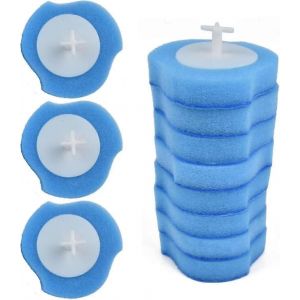 24 T&ecirc;te de remplacement de brosse de toilette jetable,t&ecirc;te de brosse jetable &eacute;ponge T&ecirc;tes de recharge jetables de remplacement pour brosse de toilette - Neuf