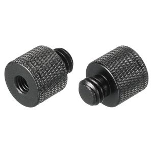 Micro Pied Adaptateur M6 Femelle &agrave; 3/8 M&acirc;le Cam&eacute;ra Vis Filetage Adaptateur pour Microphone Tr&eacute;pied Support Noir 2 Pack - Neuf